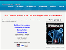 Tablet Screenshot of klinechiropractic.com
